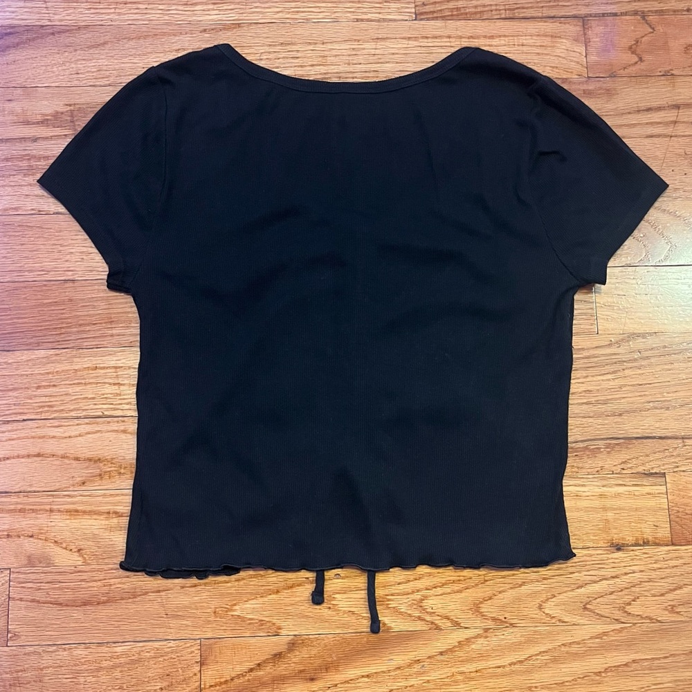 Aeropostale Drawstring Ruched Tee - Picture 2 of 3